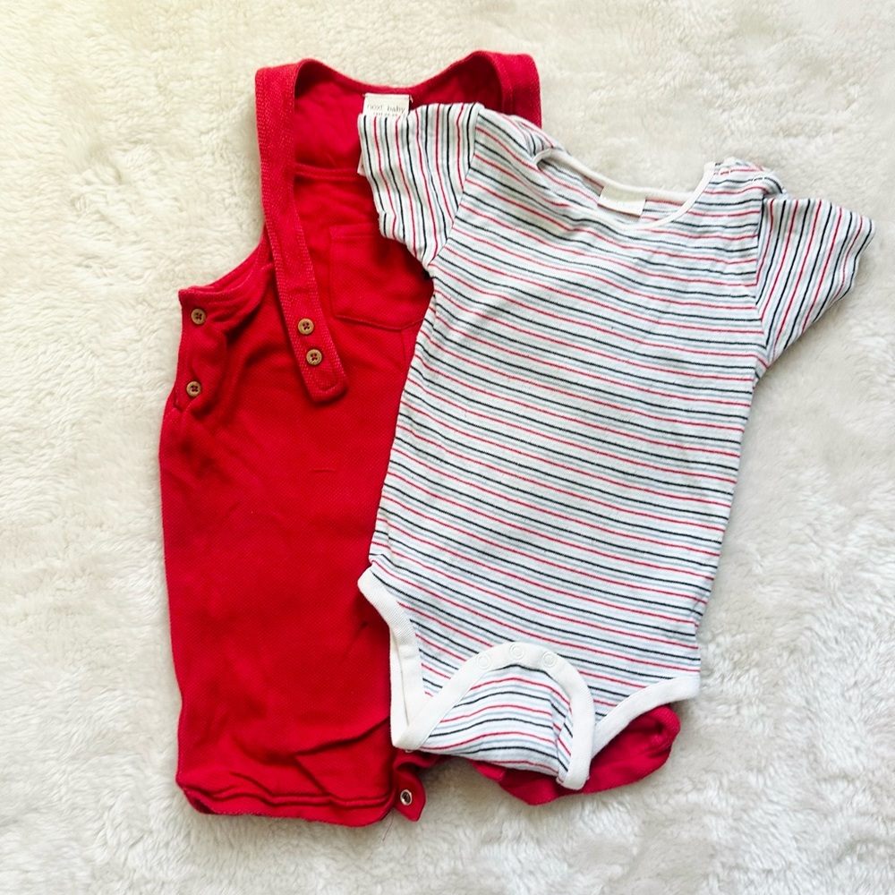 Red Boat Dungarees and Bodysuit Set 1.5 -2 year - Picture 6 of 12